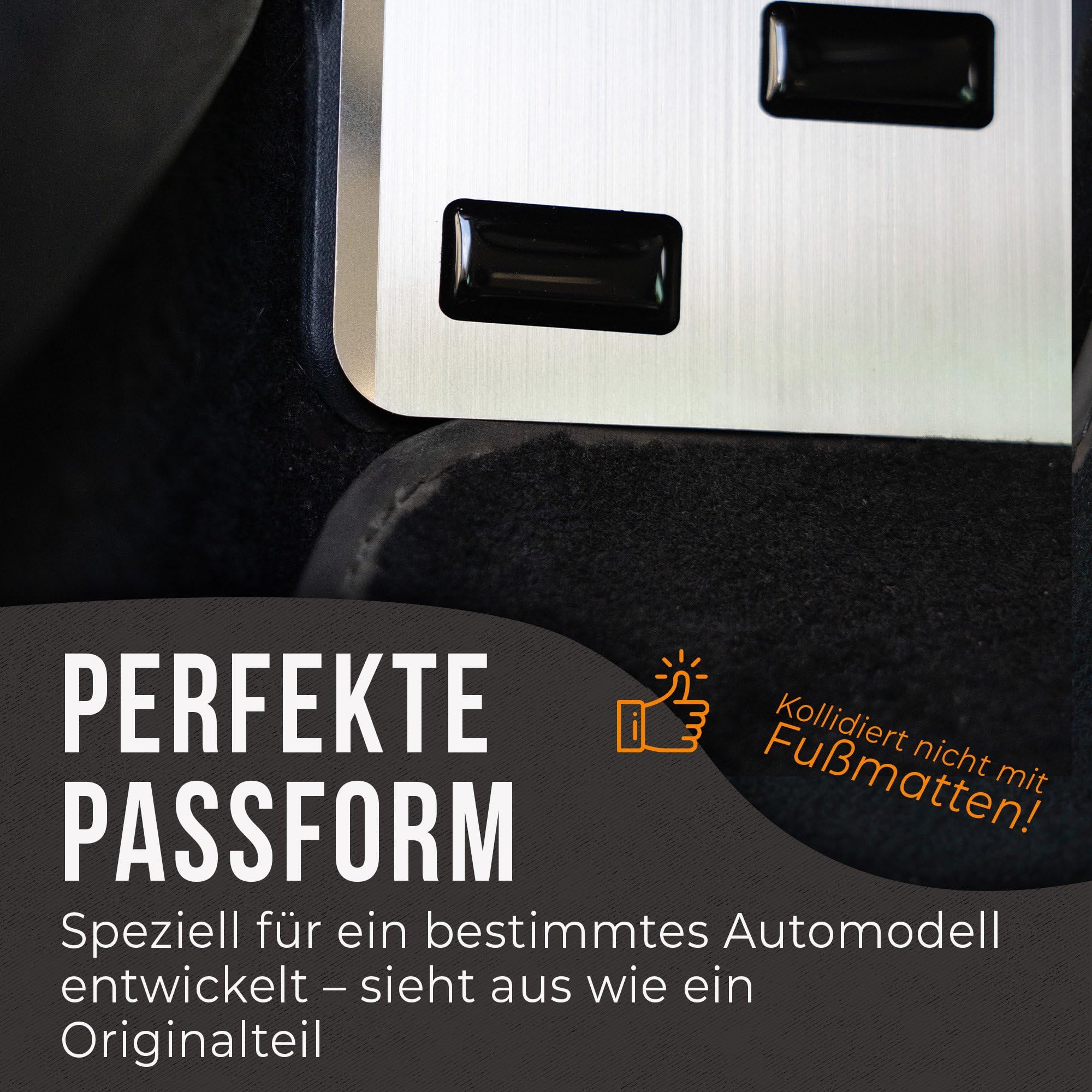 CHROMEMASTER | Fahrer-Fußstütze aus Edelstahl – Rutschhemmende Fußablage, ohne Bohren, Kompatibel mit SEAT Arona 2017+; Autozubehör: Schutz- & Zierauflage – Fersenschutz