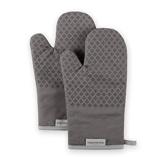 KitchenAid Asteroid Oven Mitt Set, 7"x12.5", Charcoal Grey, 2 Piece - 7"x12.5" - Charcoal Grey