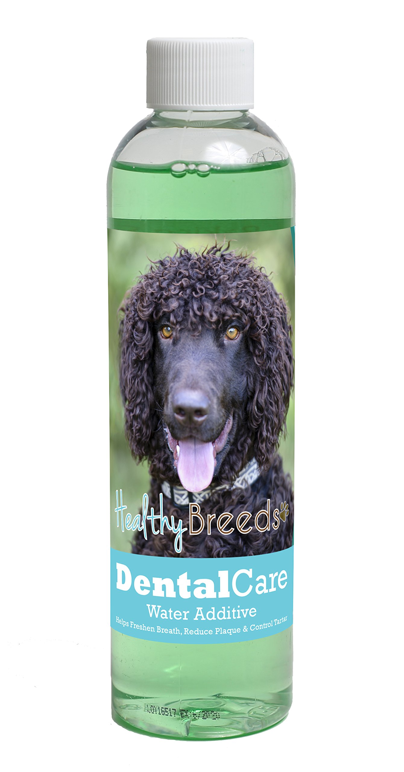 Healthy Breeds Dog Dental Care Water Additive for Irish Water Spaniel - Helps Freshen Breath, Reduce Plaque &amp; Control Tartar - Mint Flavor - 8 oz