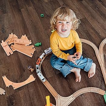 City Wooden Train Tack | Deluxe Train Set