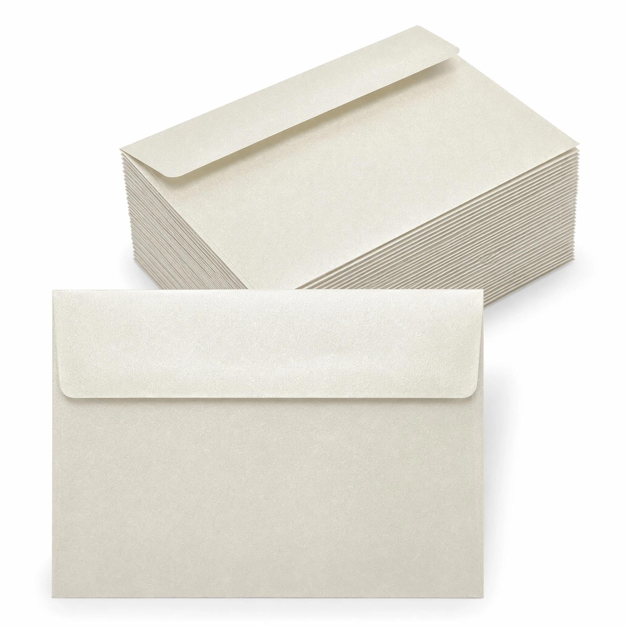 Nenwic C5 Peel Seal Envelopes, 50 Pack Ivory 162x229 mm A5 Envelopes