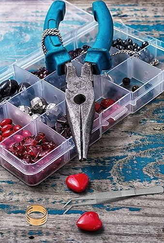 Miniatura 6 de anezus - Cadenas de acero inoxidable de 50 pies para hacer joyas, cadenas de metal pequeñas a granel con 100 anillos de salto, 30 cierres de