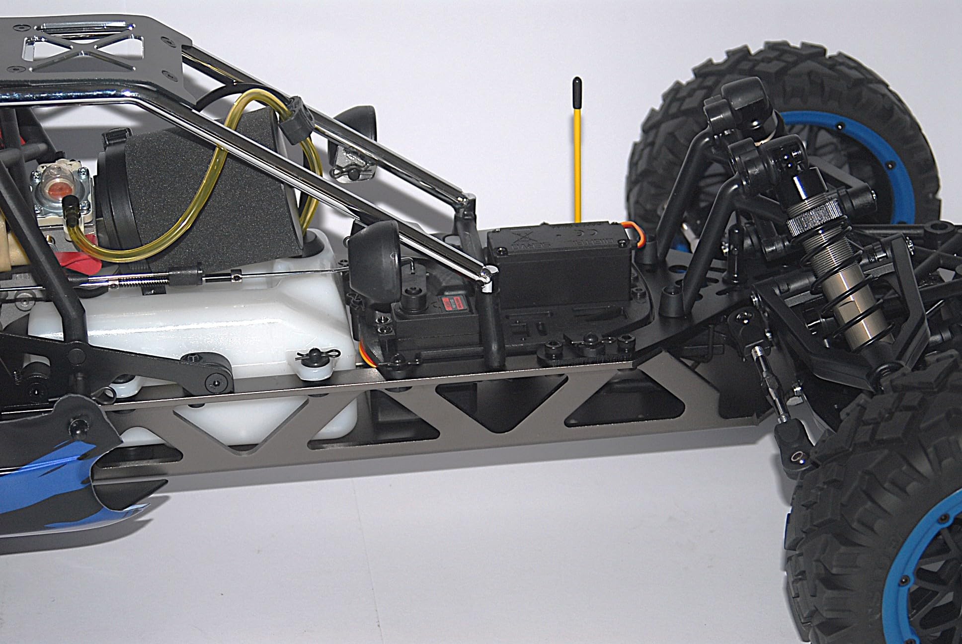 Auto RC 1/5 Baha Baja 36cc 2WD Off Road Blu – Auto RC a Benzina Versione Speciale AS Hobby con Cerchioni Scomponibili 20 Raggi e Gomme All Terrain Incollate – 2.4 GHz