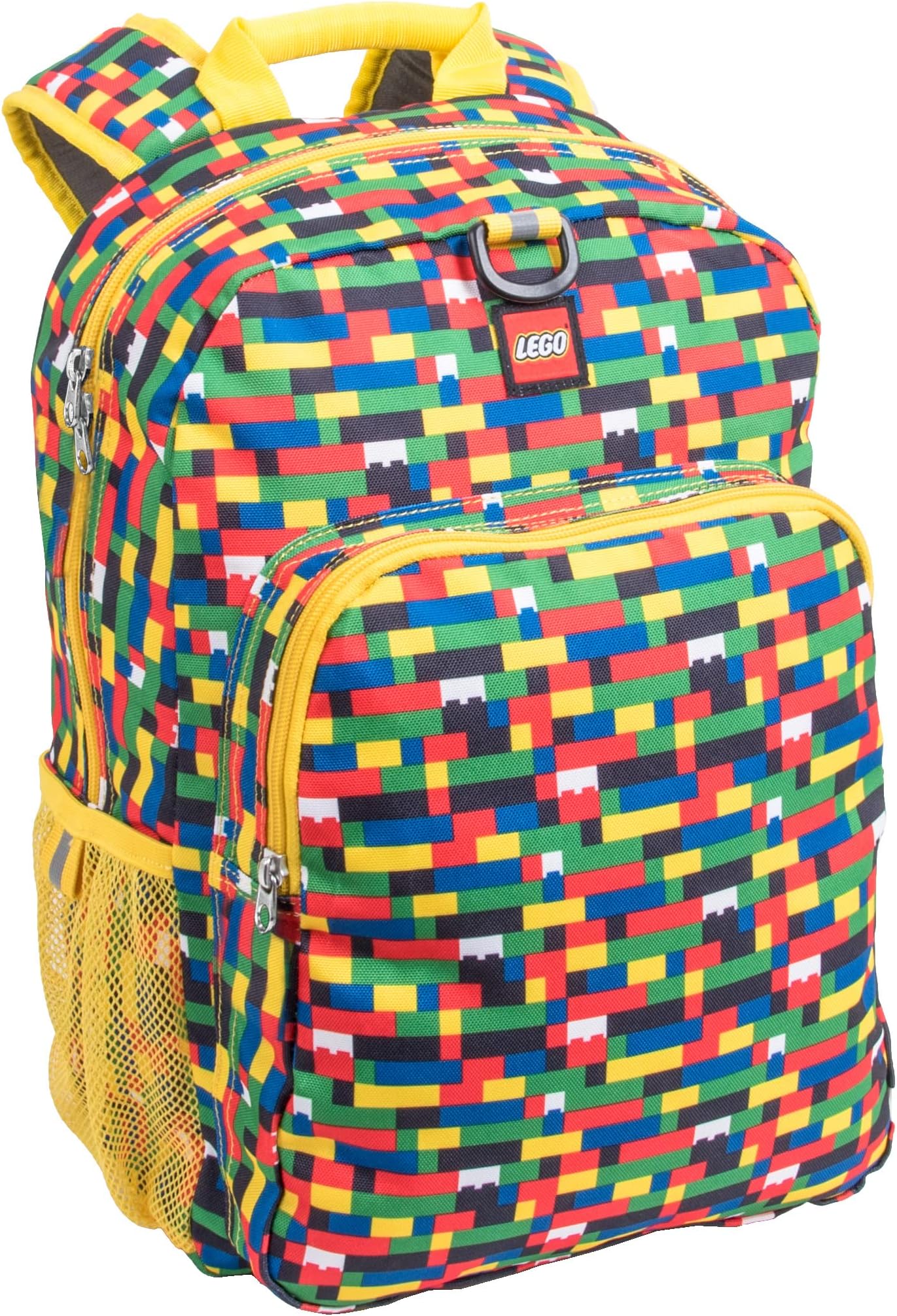 Iconic Prints Kids School Backpack Bookbag, for Travel, On-the-Go, Back to School, Boys and Girls, with Adjustable Padded Straps and Fun patterns, Brick Wall