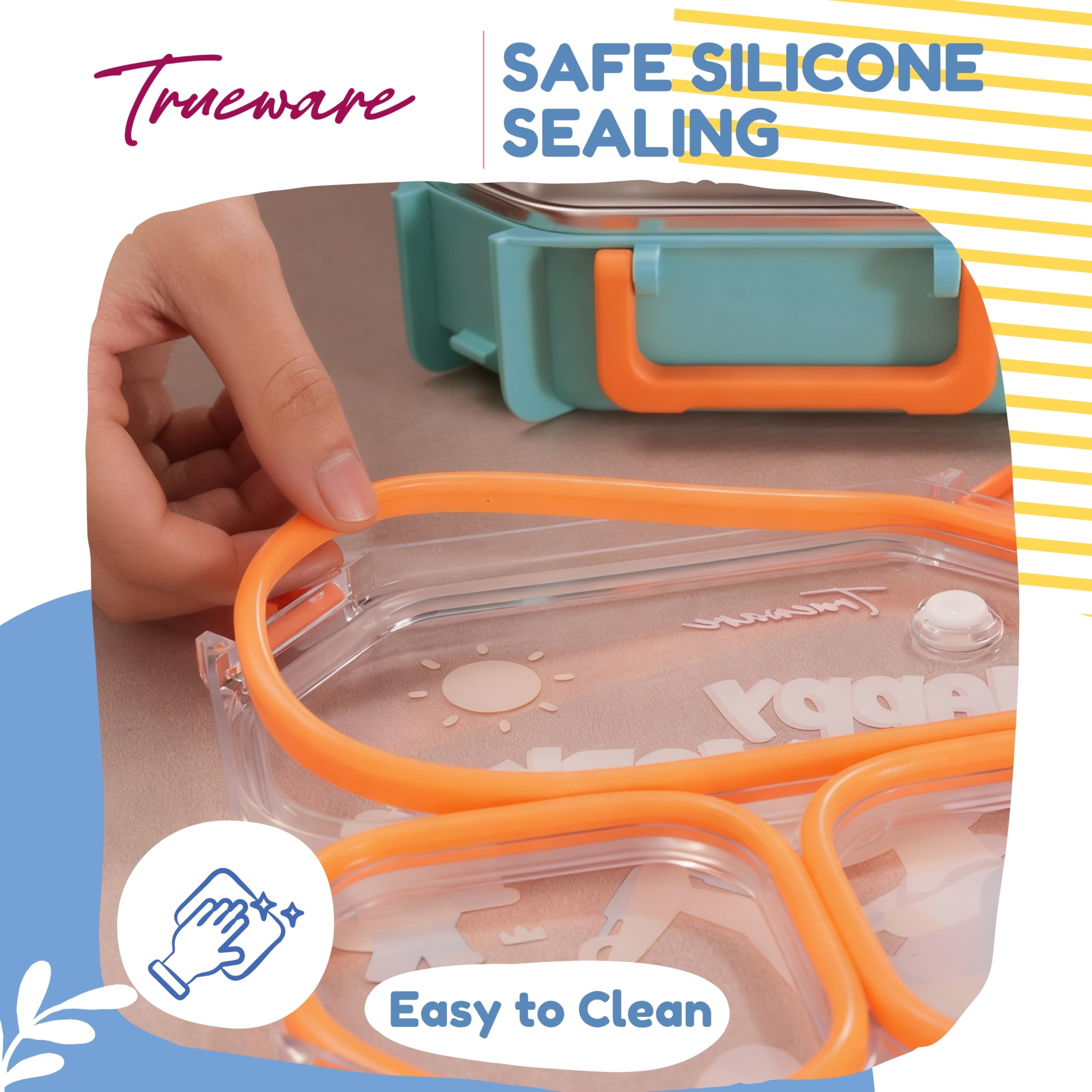 Trueware Astro Lunch Box - 3 Compartments, Insulated -9 Trueware Astro Lunch Box - 3 Compartments, Insulated -9