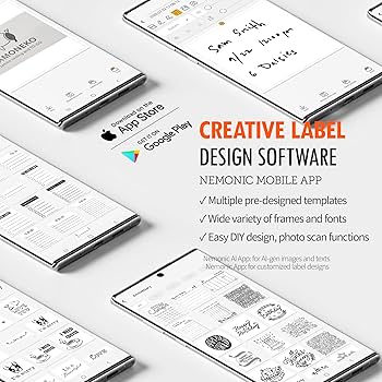 Amazon.com: MANGOSLAB Nemonic AI | Label Printer | Sticky