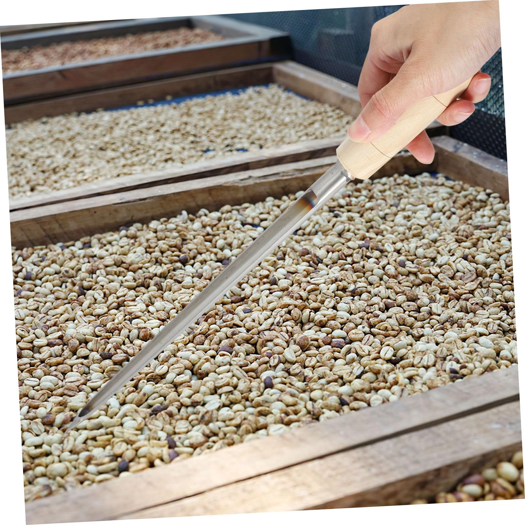 ULTECHNOVO 3 Muestreadores De Grano De Metal Con Mango De Tubo De Muestreo De Trigo Herramienta De Muestreo De Suelo De Acero Inoxidable Para La Recolección De Cereales De Arroz.