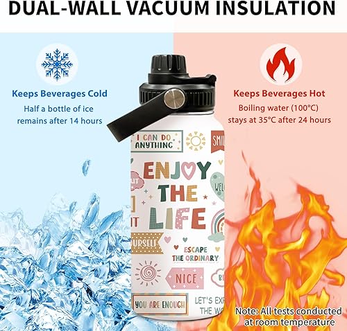 Miniatura 3 de Inspiration - Regalo de agradecimiento para mujeres, su amiga, botella de agua deportiva motivacional con tapa de 32 onzas, regalos positivos de