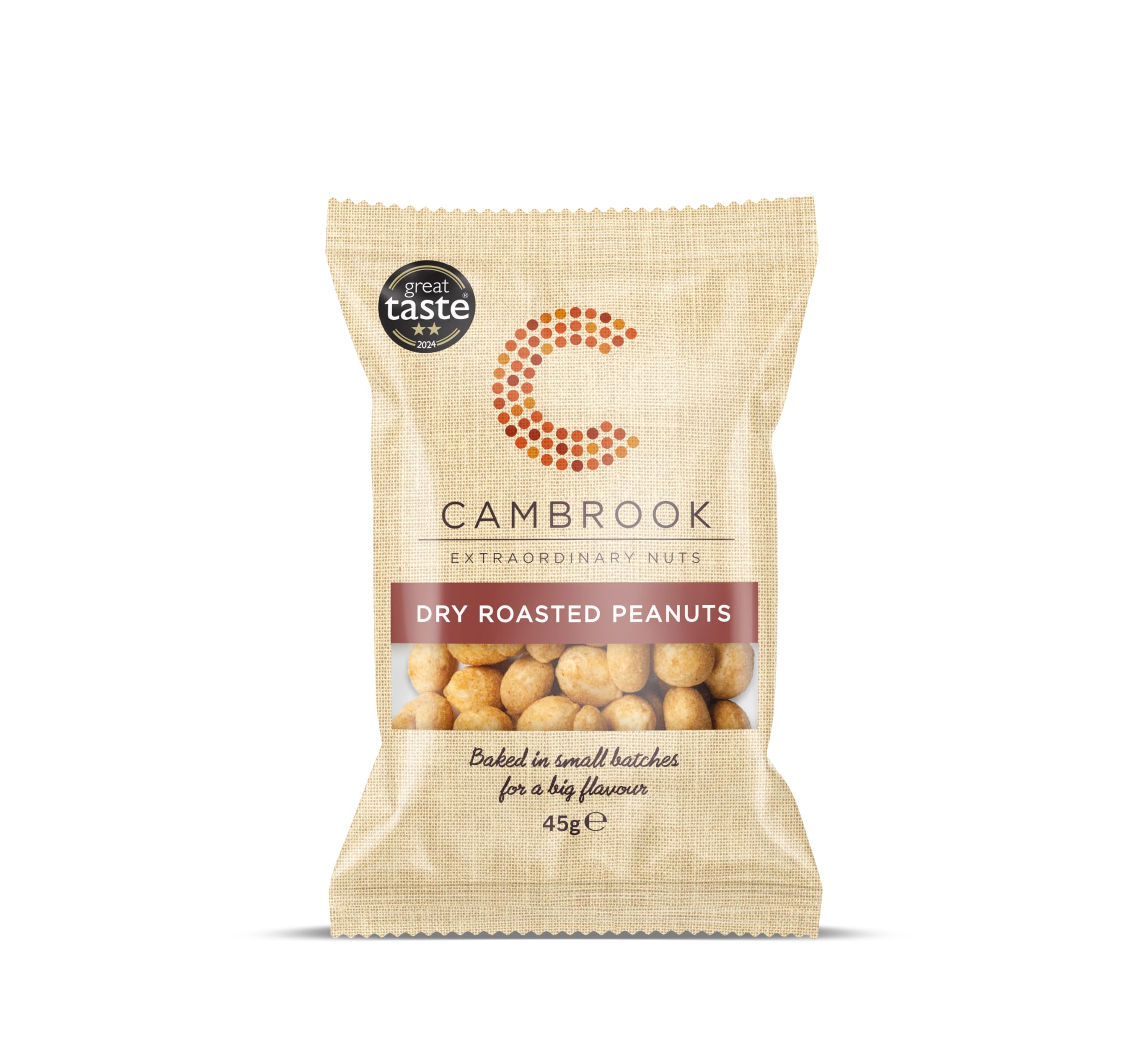 Cambrook - Dry Roasted Peanuts, 45g Bag