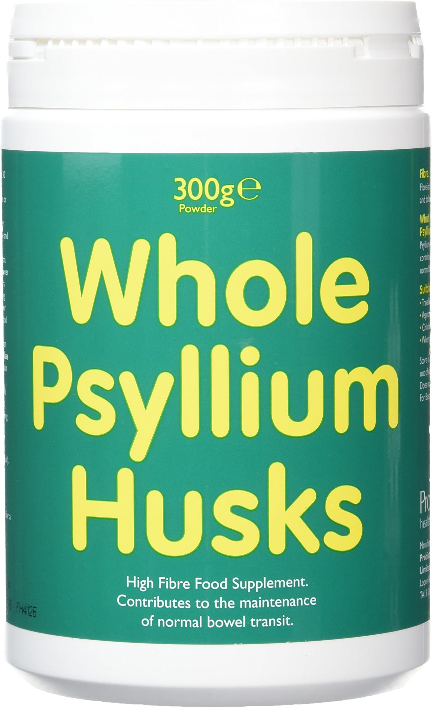 Protexin Whole Psyllium Husks - High Fibre Food Supplement (300g Powder)