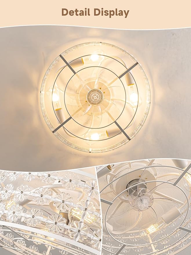 Ventilador de Techo con Luz y Control Remoto, 6 Velocidades, miniatura 7