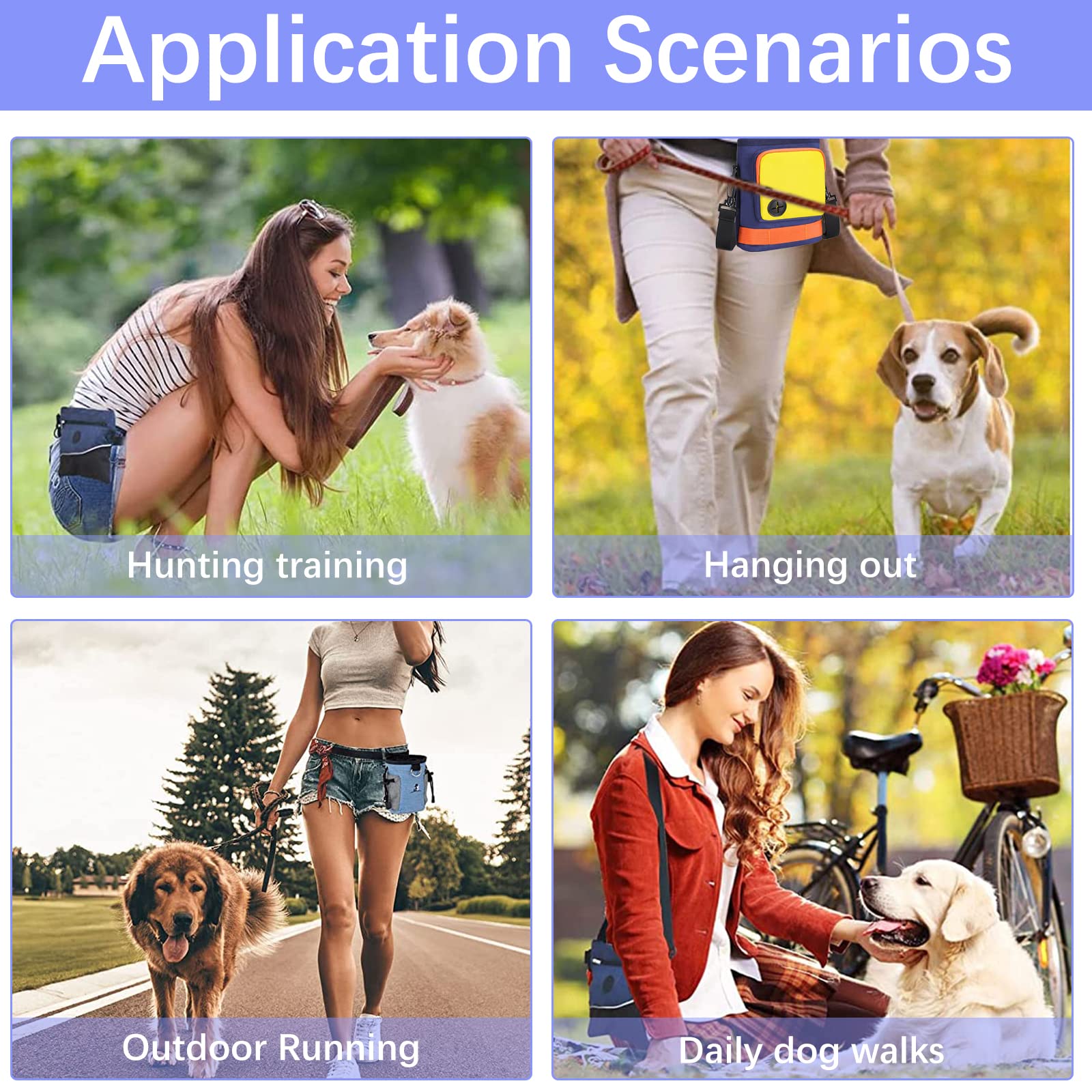 Borsa Snack Per Addestramento Cani Aemiao - Con Chiusura Magnetica E Moschettone - Foto 8