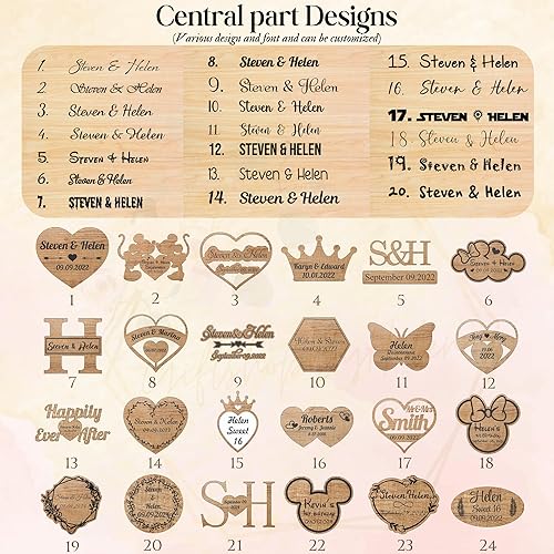 Miniatura 7 de Butterfly Guest Book Alternative Frame Ideas Personalized Wooden Hearts For Wedding Guest Book With Butterfly Frame For Sign And Reception Wedding,