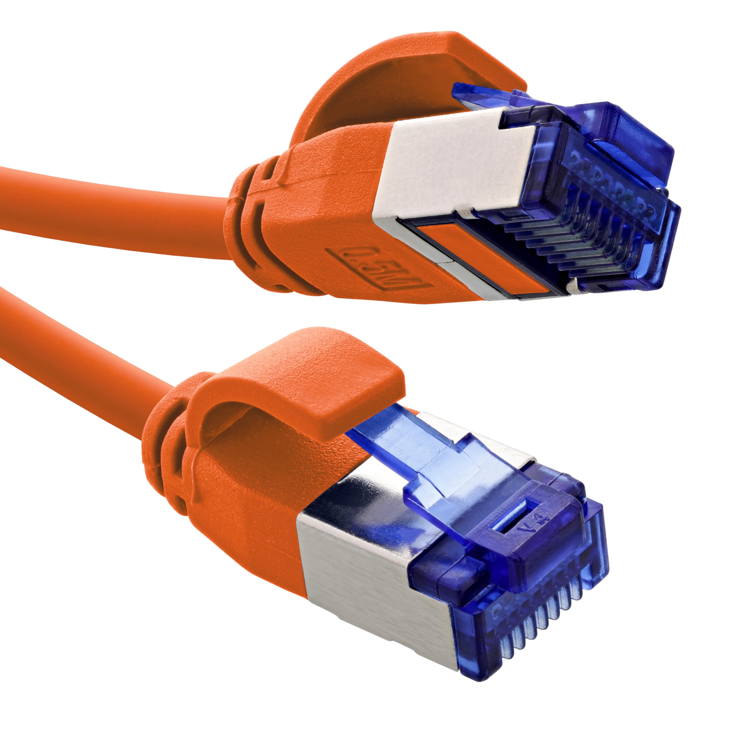InLine Patchkabel Slim, Cat.6A, S/FTP, TPE (LSZH) flexibel, PoE, Kupfer (CU), LAN, Ethernet, Netzwerk Kabel, RJ45 Gigabit, orange, 30m, 74930O