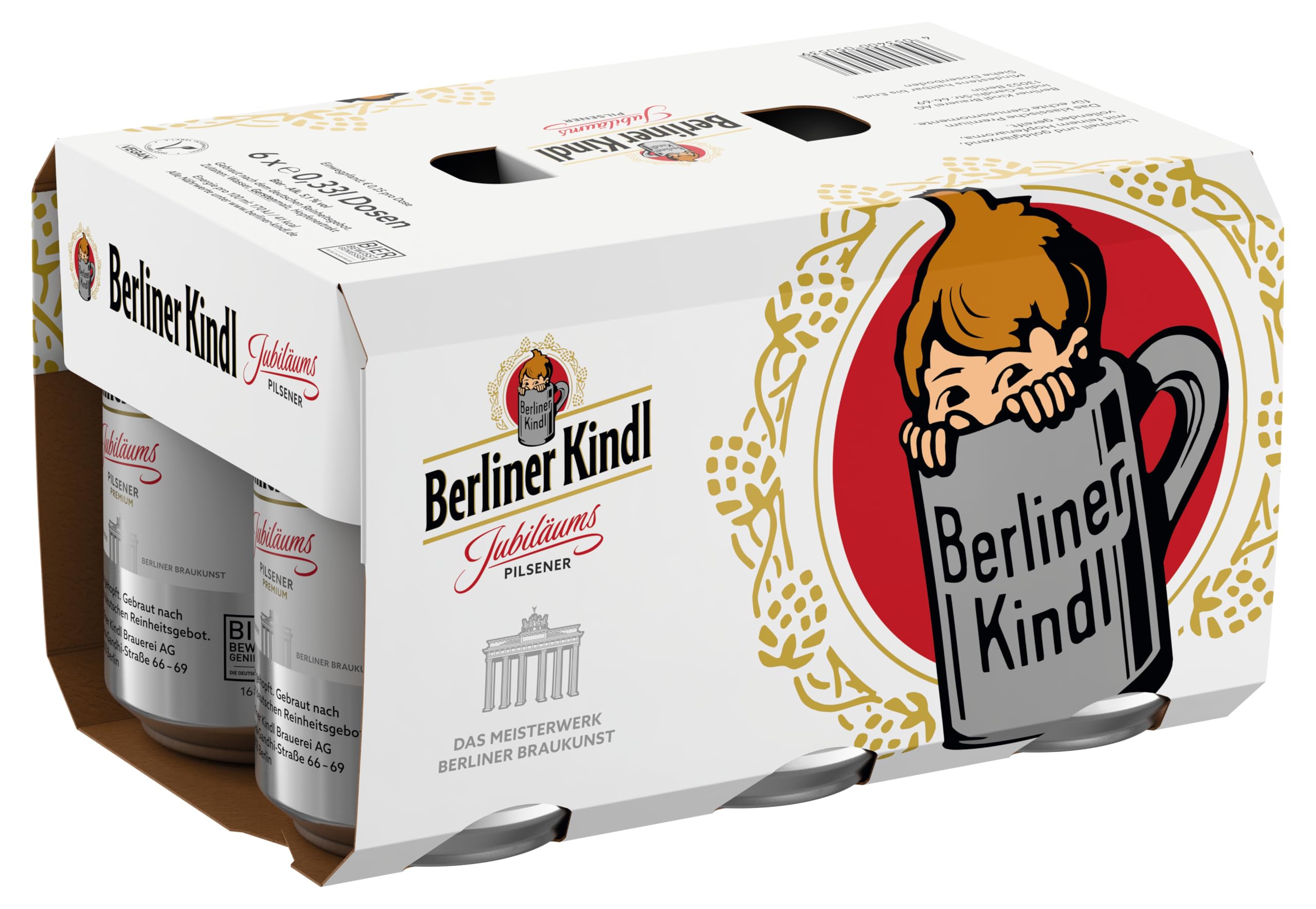 Berliner Kindl Jubiläums Pilsener, EINWEG 6x0,33 L Dose