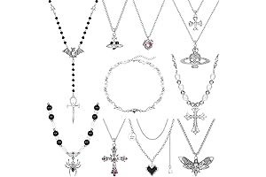"Alt Accessories Goth Under 10: Vintage Gothic Necklace Set"