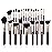 Jessup Makeup Brushes Set Professional, 25PCS Premium Natural Powder Foundation Eyeshadow Blending Concealer Blusher Highlight Labeled Brushes, T280
