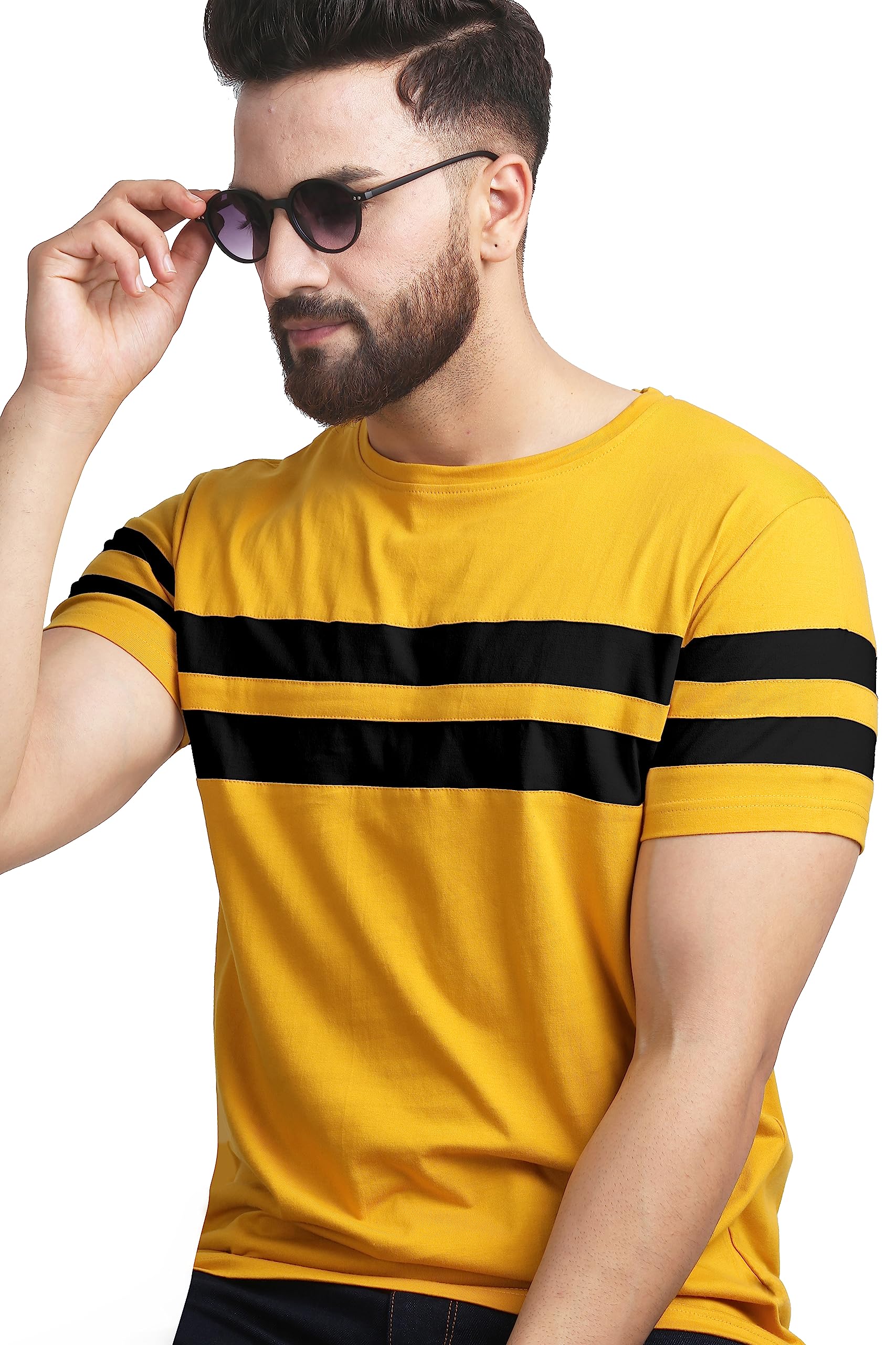 ausk Men Tshirt || Round Neck T shirt for Mens || Half Sleeve Regular Fit T-Shirt for Men || Cotton Tshirts-picture-11