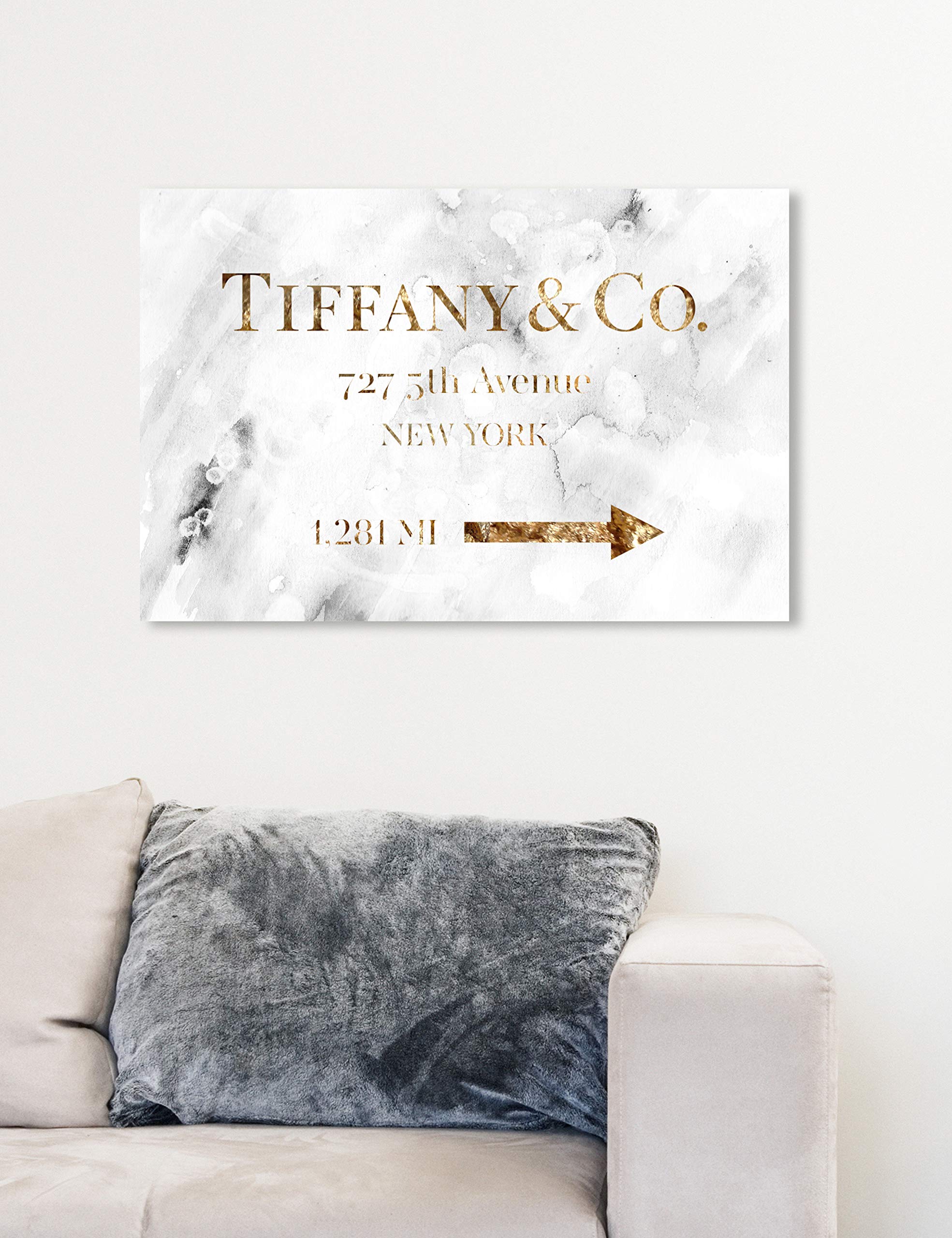 Amazon.co.jp: Overstock Oliver Gal 'Jewelry Road Sign Glam