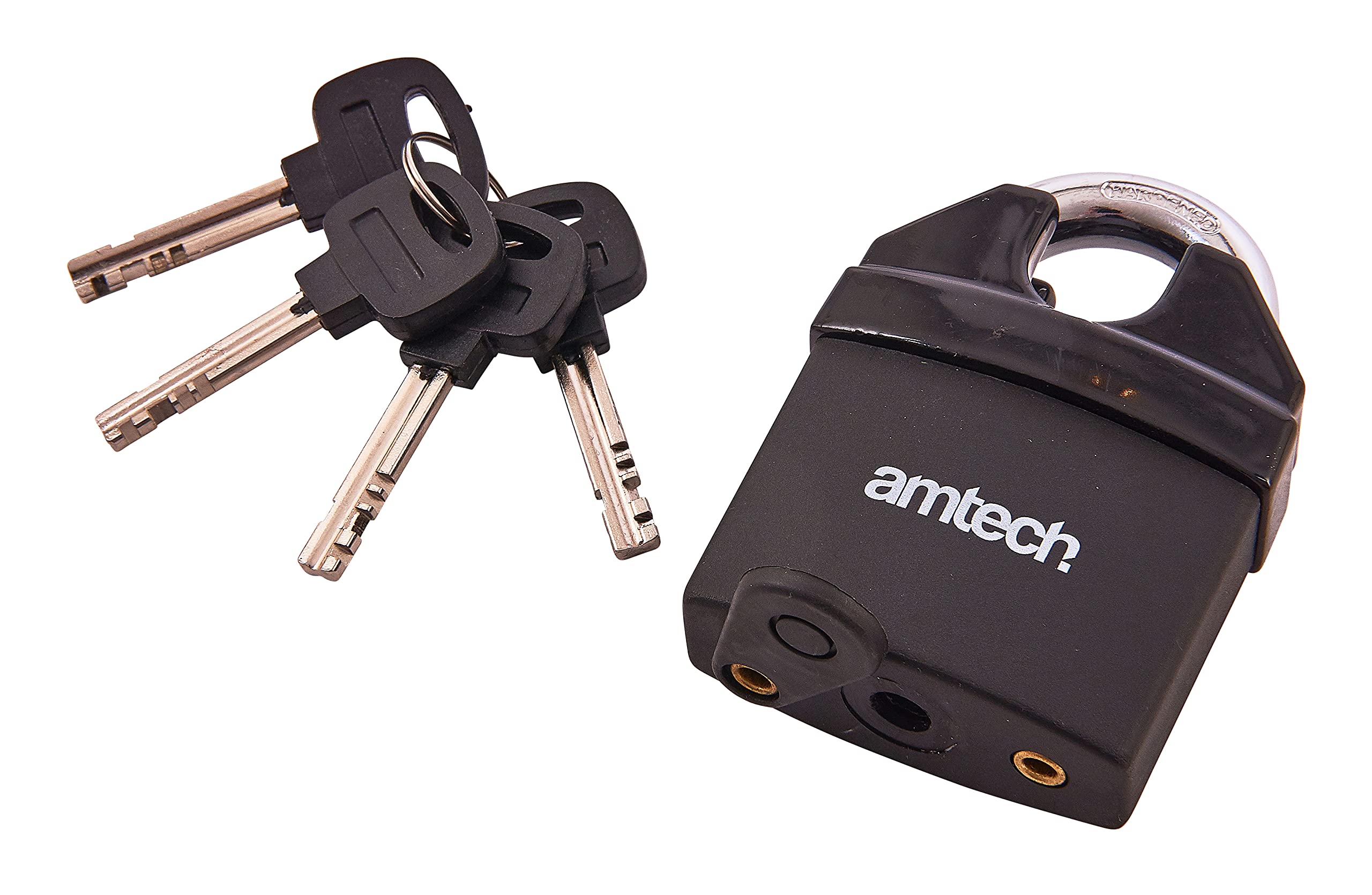 Heavy Duty 65mm Weather Proof Insulated Steel Closed Shackle Padlock by Amtech