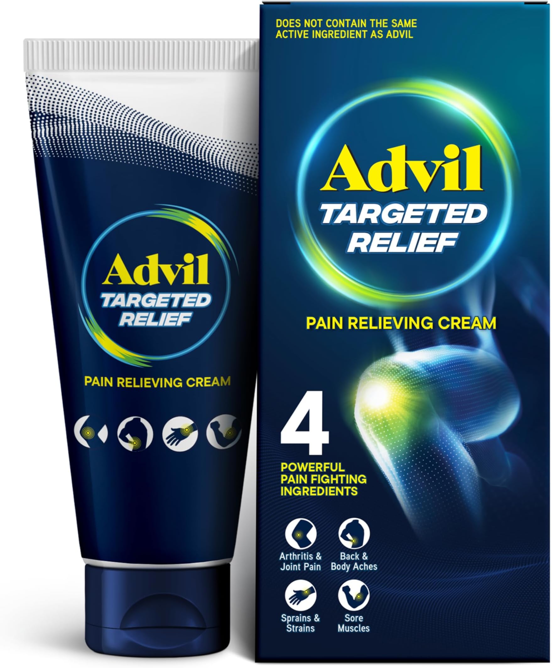 Advil Targeted Relief Pain Relieving Cream, Up to 8 Hours of Powerful Relief of Minor Arthritis Pain, Joint Pain, Lower Back Pain and Muscle Pain - 2.3 oz