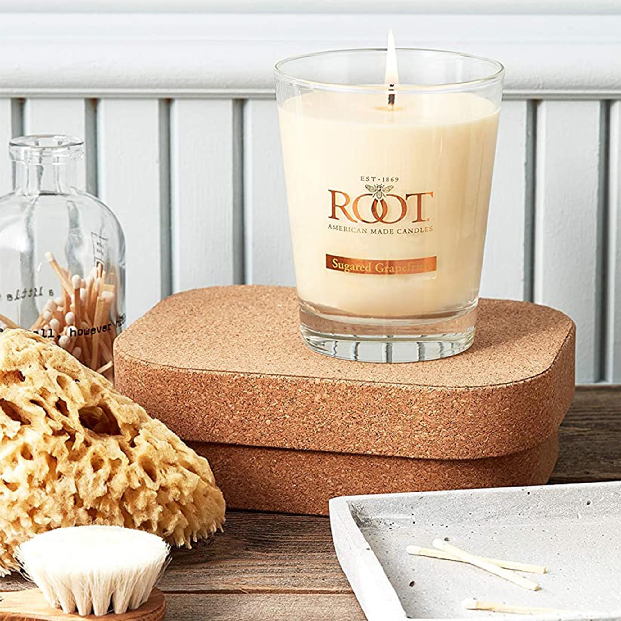 Root Legacy veriglass Duft Bienenwachs Kerze, groß, Apple Orchard, Sugared Grapefruit, Large