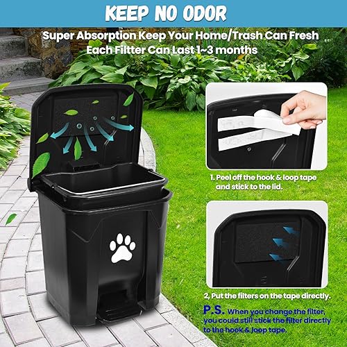 Miniatura 4 de Bote de basura para excrementos de perro para exteriores con recogedor de excrementos (metal), contenedor interior extraíble, estación de basura