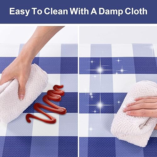 Miniatura 7 de Carvapet Buffalo - Tapete de cocina a cuadros, 2 piezas, acolchado, antifatiga, impermeable, antideslizante, de PVC, ergonómico, cómodo, para