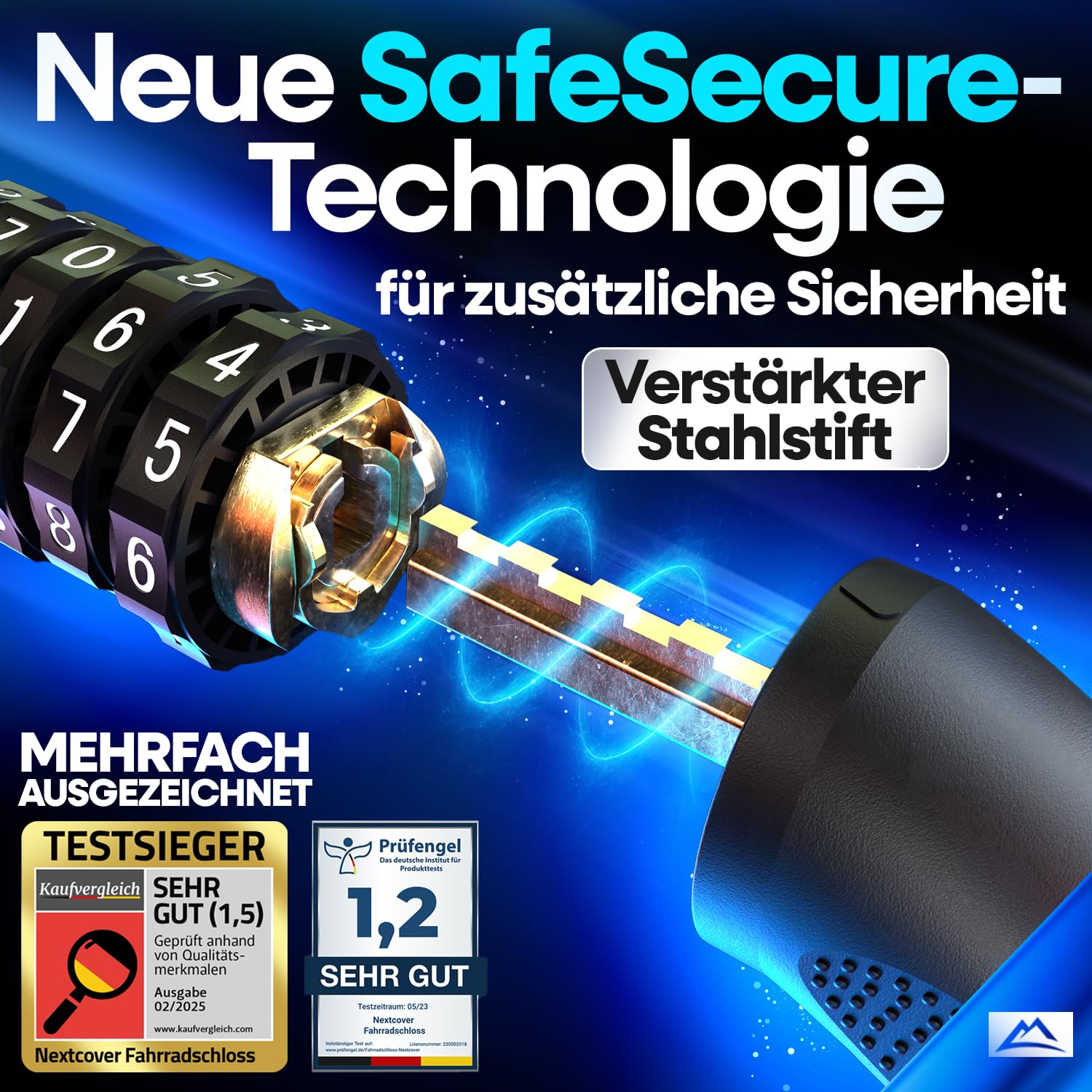 NEXTCOVER® Fahrradschloss mit Zahlencode LockPro - Das Original