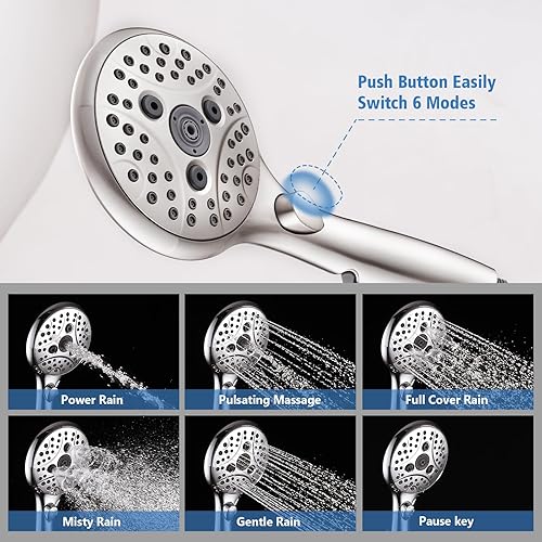 Miniatura 51 de PROOX Boquilla de bañera de metal con desviador negro mate, boquilla desviadora para ducha de mano