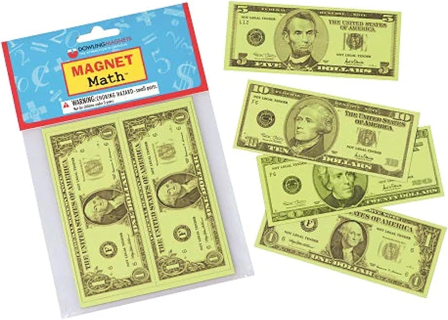 Magnetic Money Bills – 12-Piece Set for Kids, Classroom Math, Budgeting & Money Recognition, Educational Toy for Home or School