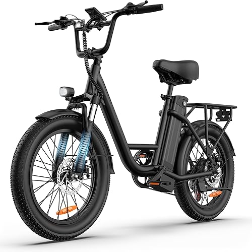 500W Electric Bicycle for Adults, 20MPH 80 Miles Long Range Fat Tire E-Bike, 48V 13Ah Lithium Battery, 7-Speed All-Terrain City & Sand Bike with Front Suspension
