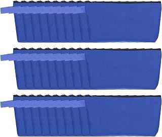 uxcell Canvas Makeup Bags, 30 Pcs Travel Cosmetic Bags Bulk, Multipurpose Plain Toiletry Zipper Pouches Blank DIY Craft Bags Pencil Bag for Women Teens, Dark Blue