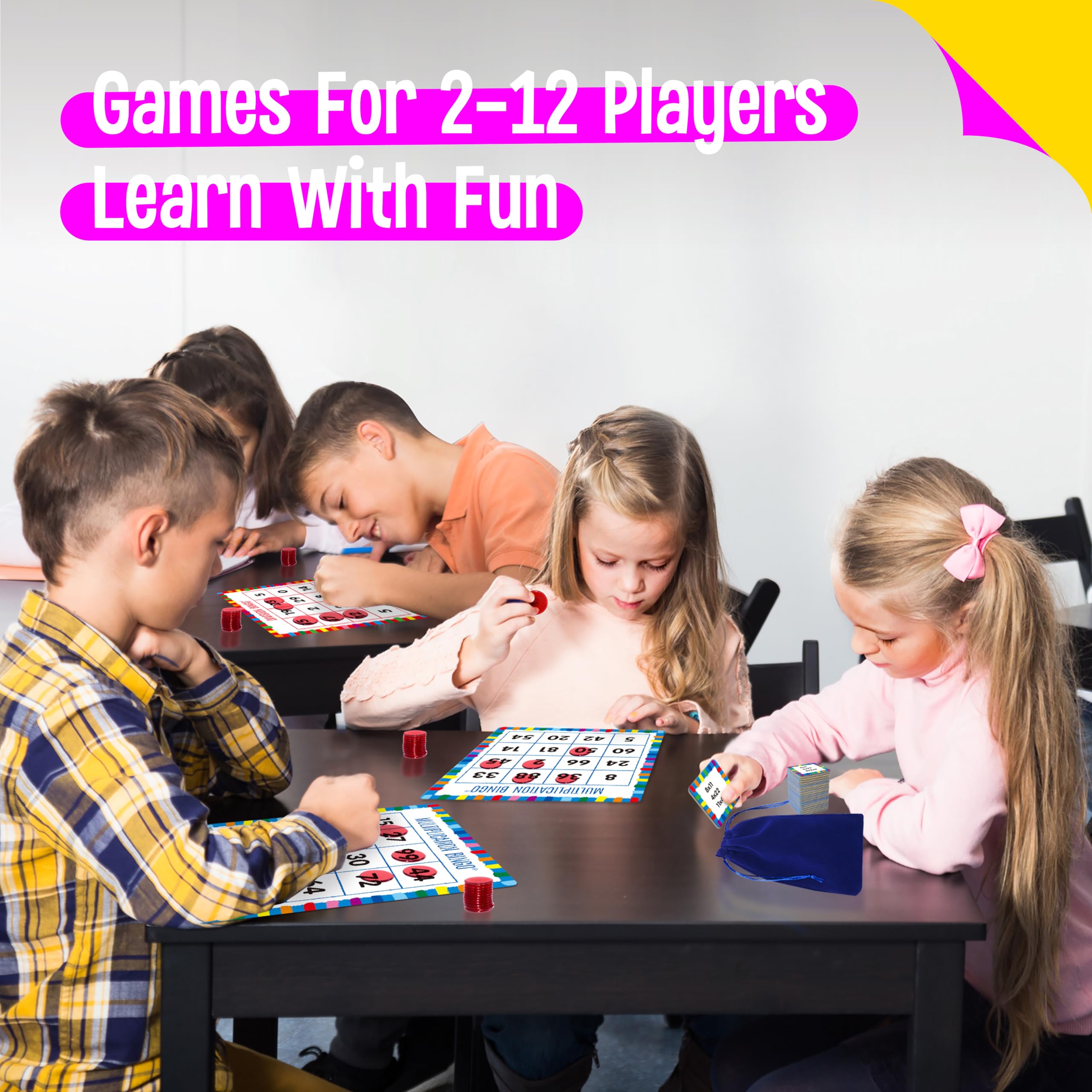 Multiplikations- und Divisions-Bingo-Spiel, 360 Mathematikaufgaben, 2 edukative Brettspiele für Kindergarten- und Vorschulkinder im Alter von 4-8 Jahren, perfekt für den Unterricht und zu Hause