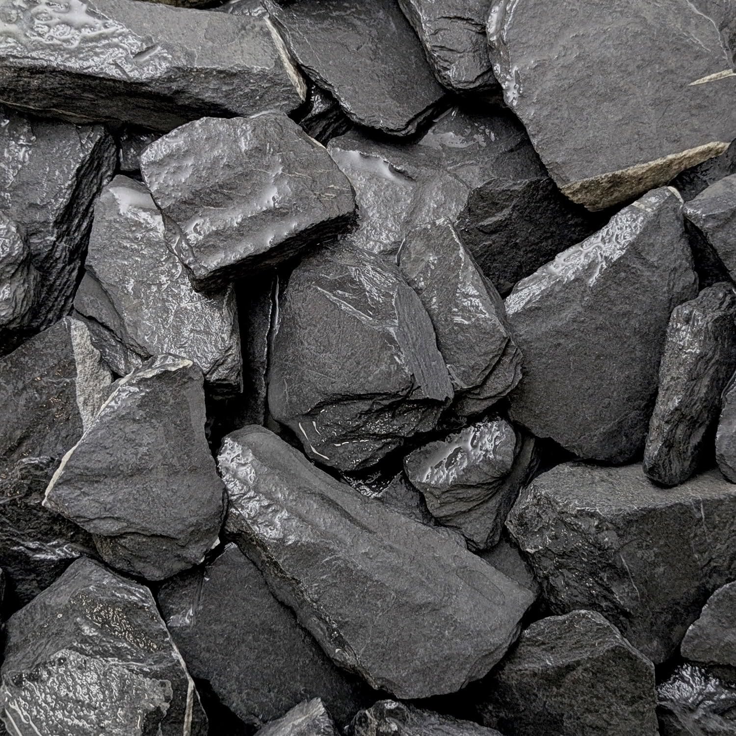 Elixir Gardens 40kg Grey Welsh Slate (20mm-40mm) | Decorative Outdoor Stone Aggregate & Lansdscaping Gravel