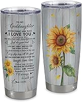 Vista 44 de Personalized To My Goddaughter From Godmother Stainless Steel Tumbler Cup Lion My Precious Goddaughter Birthday Graduation Christmas Travel Mug 20oz