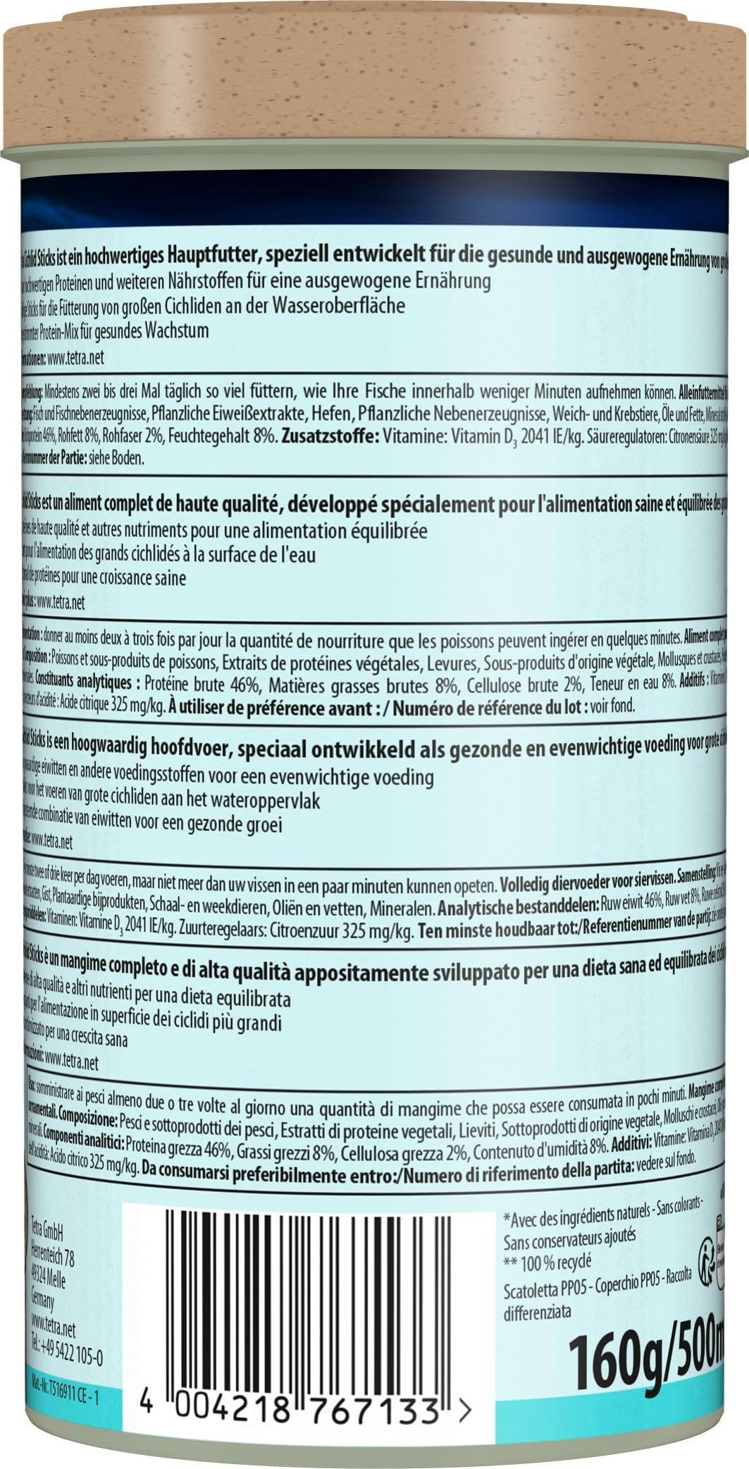 Tetra - 767133 - Cichlid Sticks - 500 ml