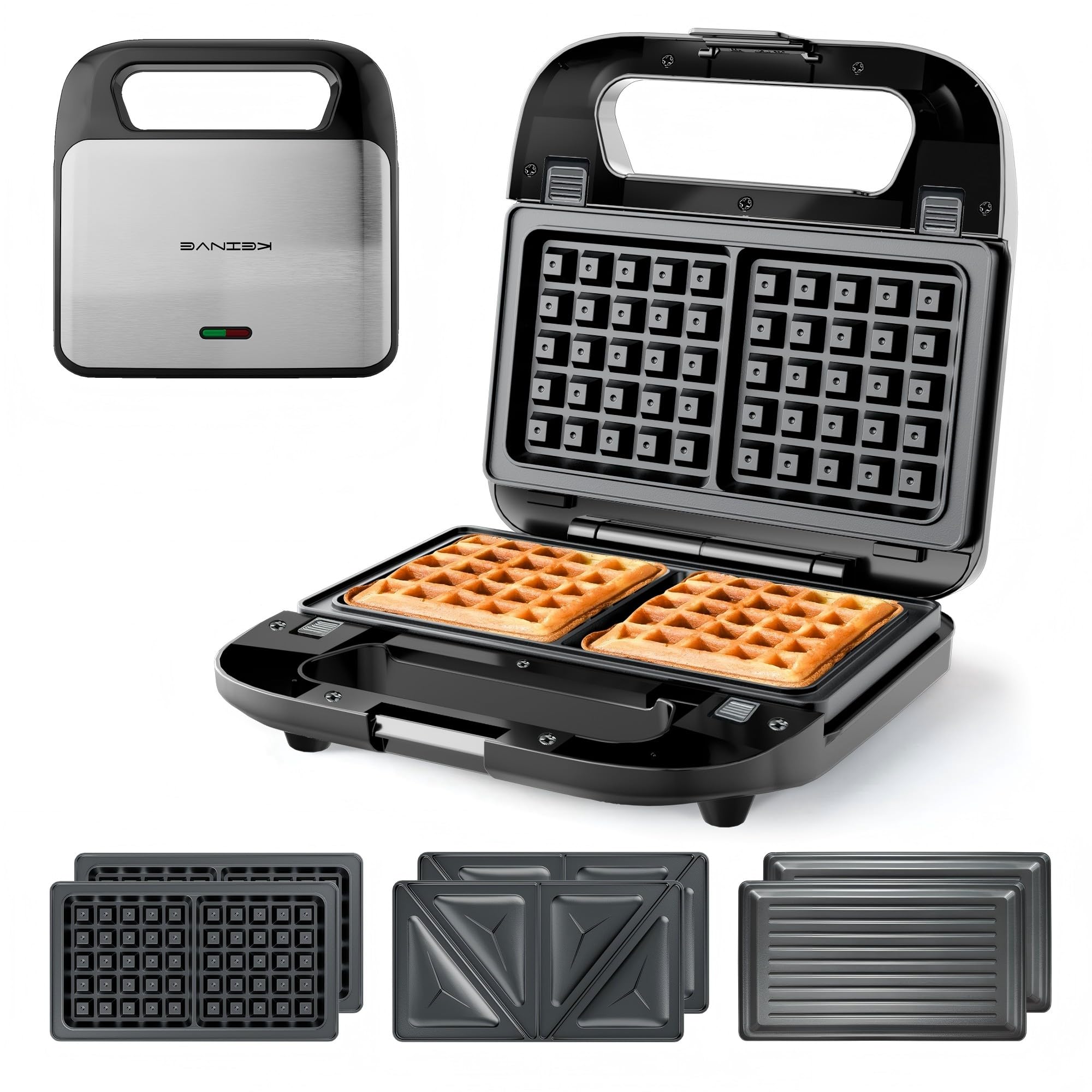 KEINVE 3-in-1 Sandwich Maker