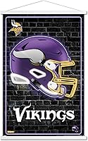Vista 18 de Trends International NFL Minnesota Vikings - Póster de pared con casco neón 23, 22.4 pulgadas de largo x 14.7 pulgadas, versión enmarcada en madera