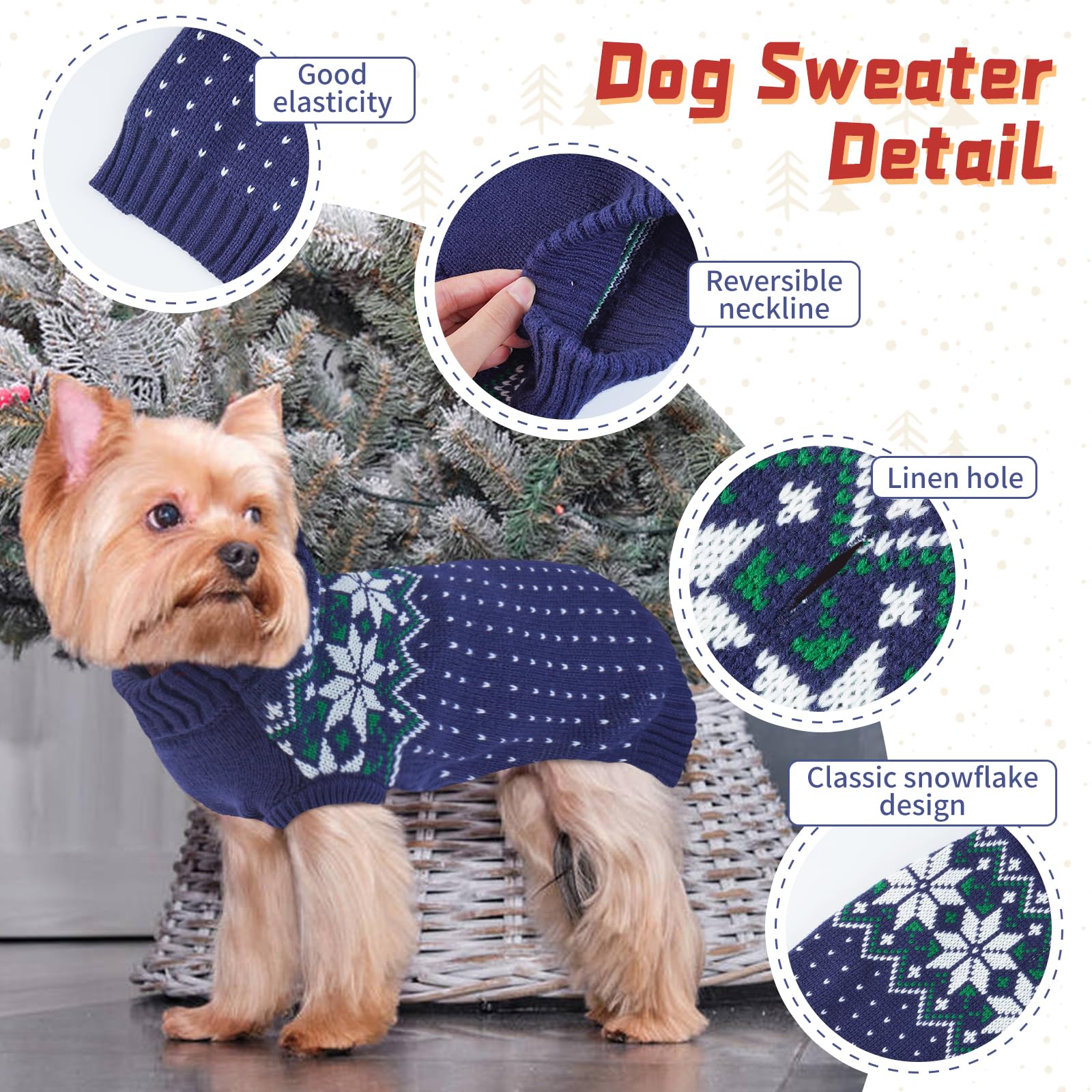 Maglione caldo per cani e gatti di piccola e media taglia, pullover invernale per animali domestici (L, blu)