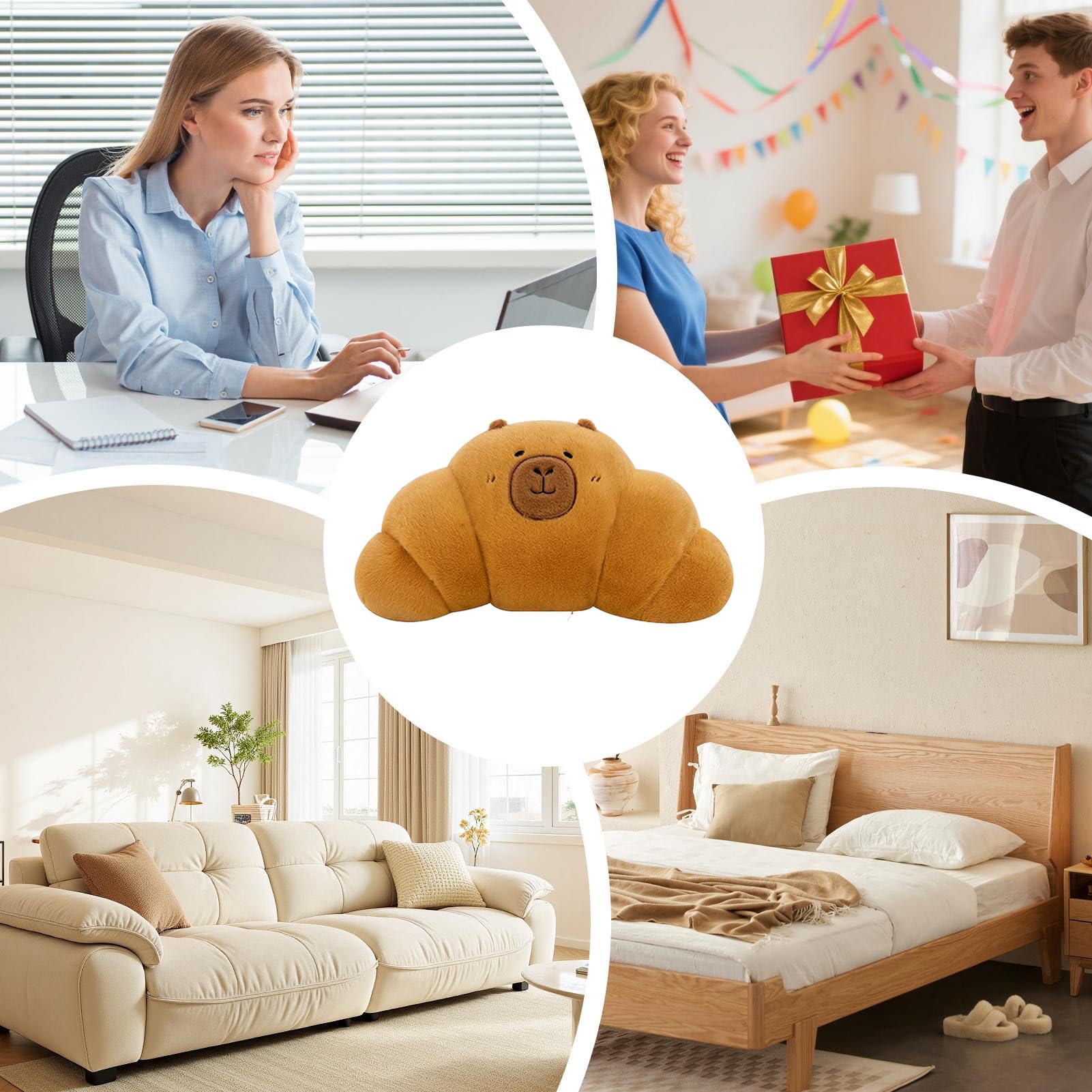 Peluche à pain | Poupées à Pain Douces Oreillers | Peluche Poupée Nourriture Décoration De La Maison | Pour Enfants Filles Et Garçons Pour Salon Chambre Canapé Lit Et