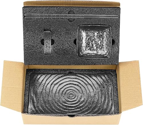 Miniatura 7 de Youda Juego de 8 piezas de sushi japonés  Platos de sushi de cerámica, platos de salsa de soja, palillos con soportes, vajilla elegante para