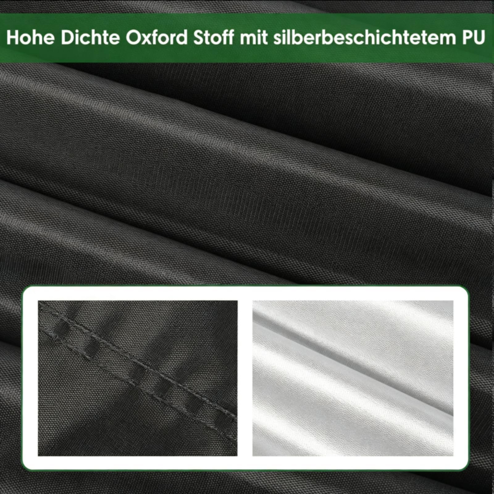 Gartenbank Abdeckung 3 Sitzer 201x110x64/80cm Abdeckung Gartensofa 210D Oxford-Gewebe mit Kordelzug 4 Verstellbare Schnellverschlüsse Wasserdicht Schutzhülle Lounge Sofa für Gärten Außenbänke
