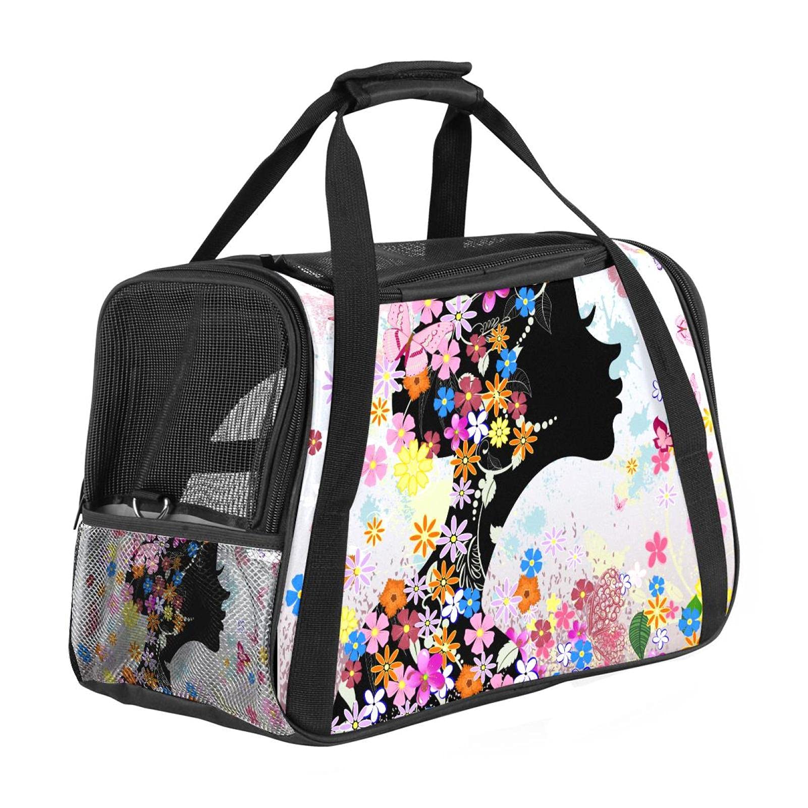 Sac de transport pliable rose pour chat et chien évitant le stress en voyage
