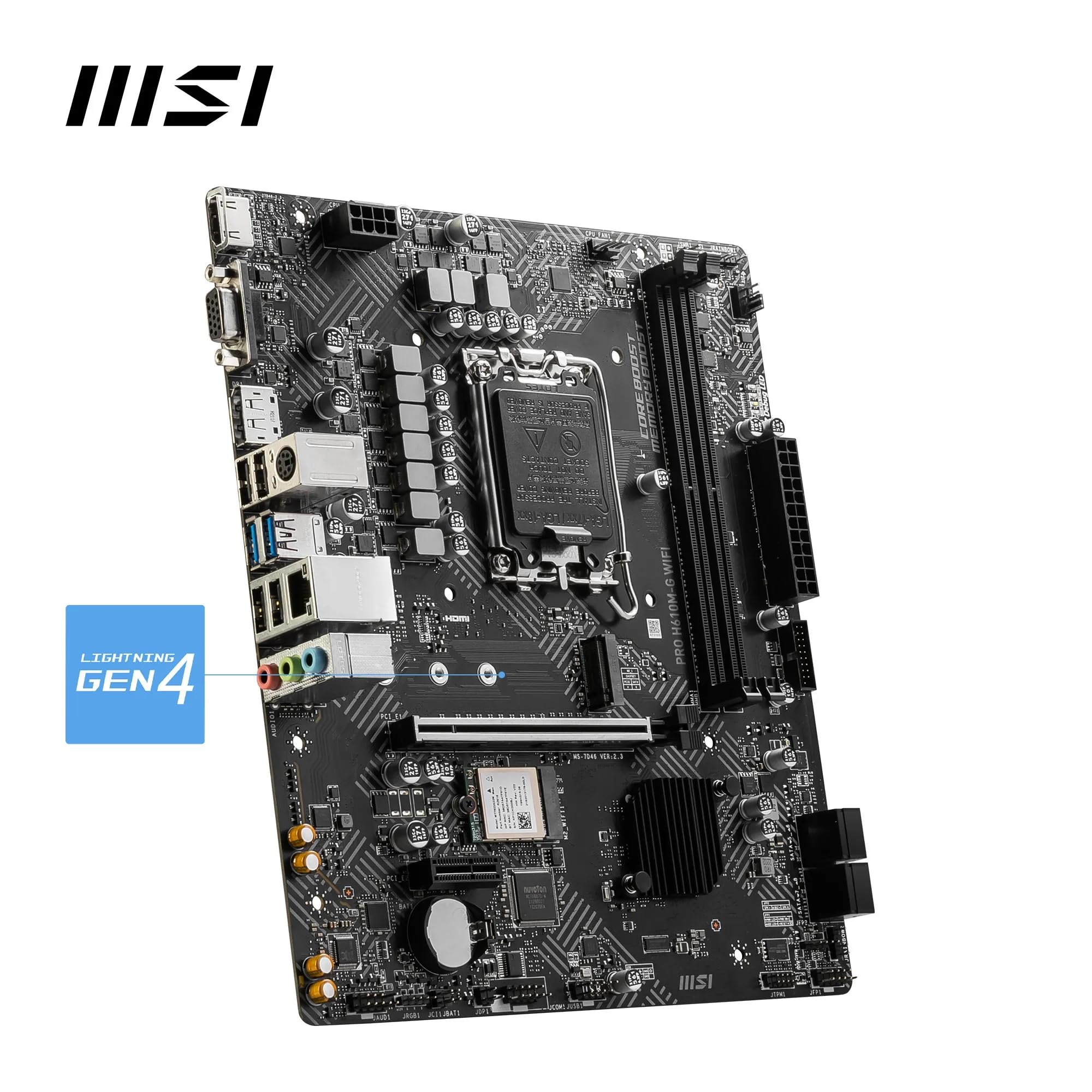 Amazon.com: MSI PRO H610M-G WiFi Motherboard, Micro-ATX - Supports