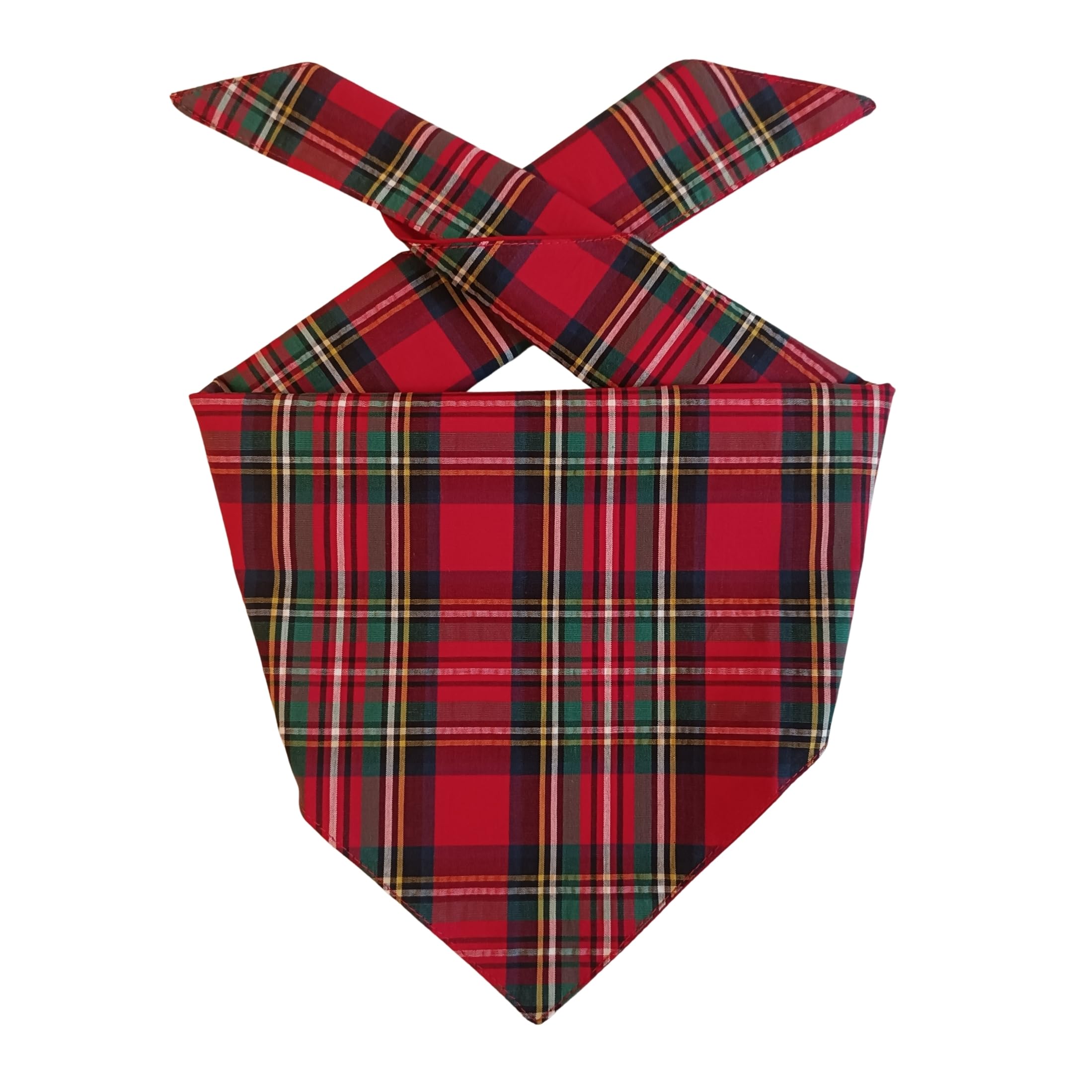 All For Fur Dog Bandana | Knot & Tie | Adjustable Cotton Bandana/Scarf | Luxury Dog Accessories | Bandana/Scarf for Large (L) to X-Large (XL) Dogs | Red & Green Checks (B0CN5FCWNV) Amazon Price History, Amazon Price Tracker