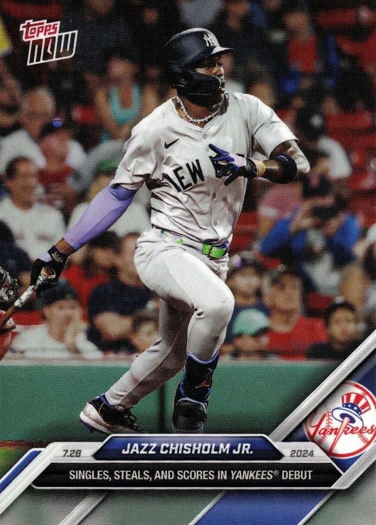 2024 Topps Now #486 Jazz Chisholm Jr. Baseball Card Yankees - Only 1,310 made!