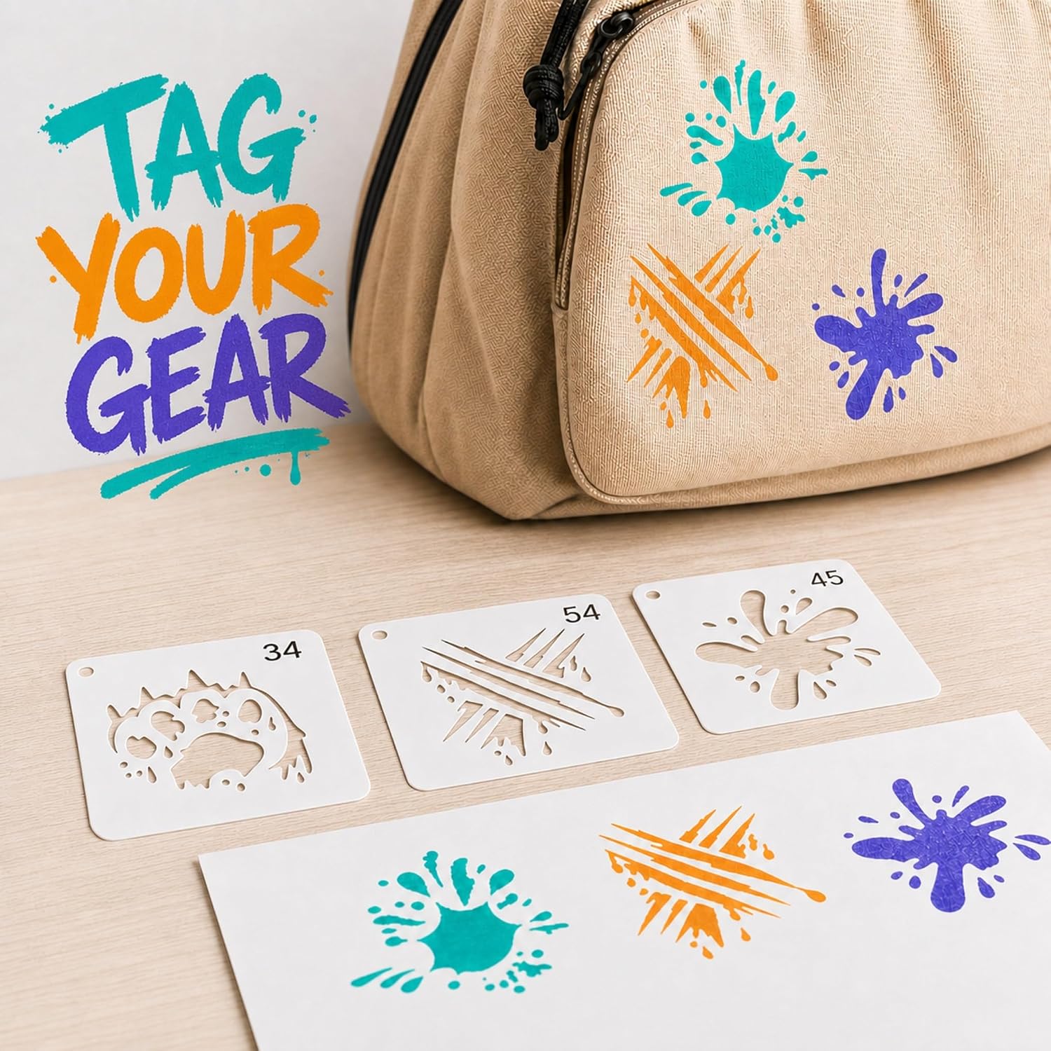 64 Mini Graffiti Stencils for Art Journals, Cards, Tags, Urban Decor Art image 3