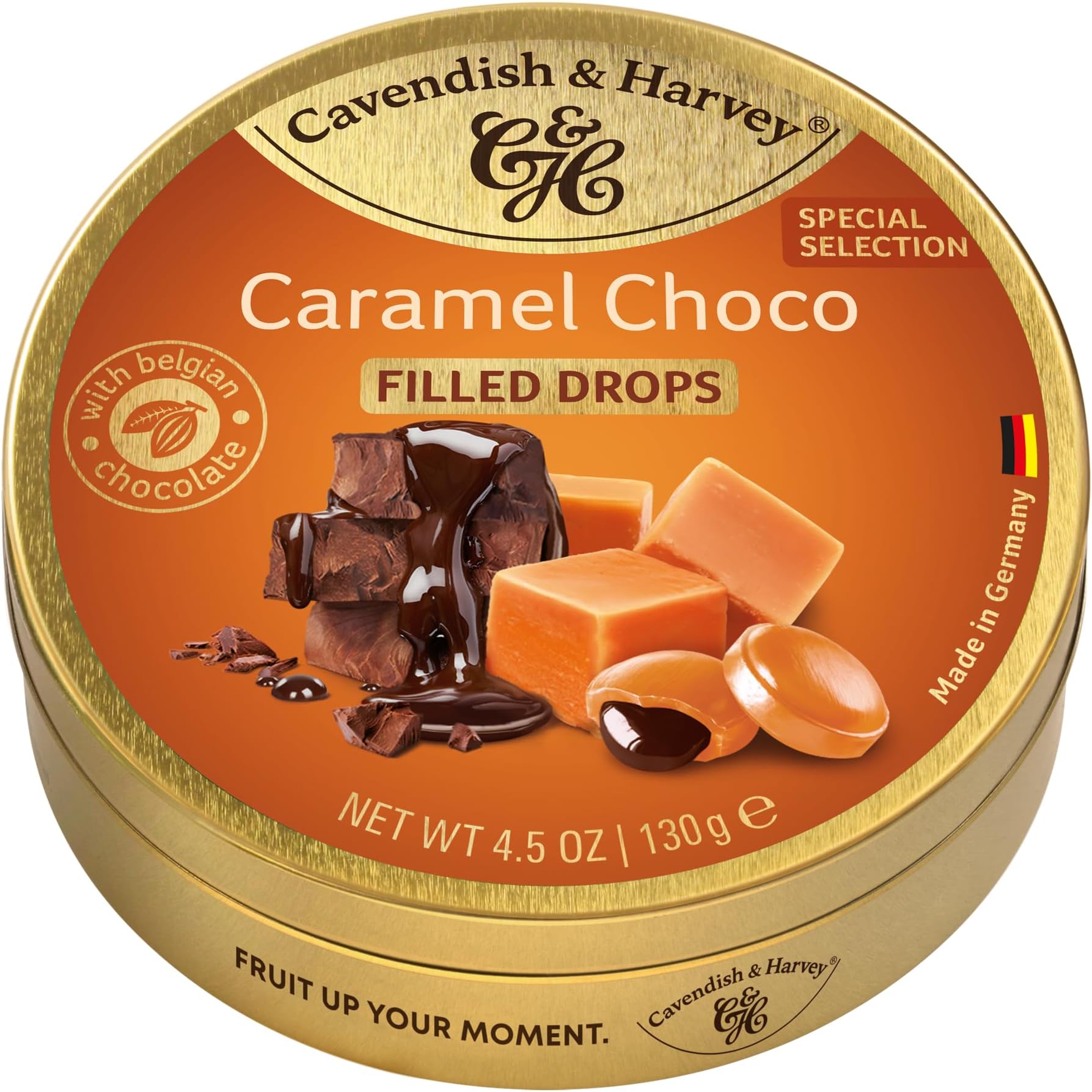 Cavendish & HarveyFilled Caramel Drops with Belgian Chocolate 130g (pack of 2)