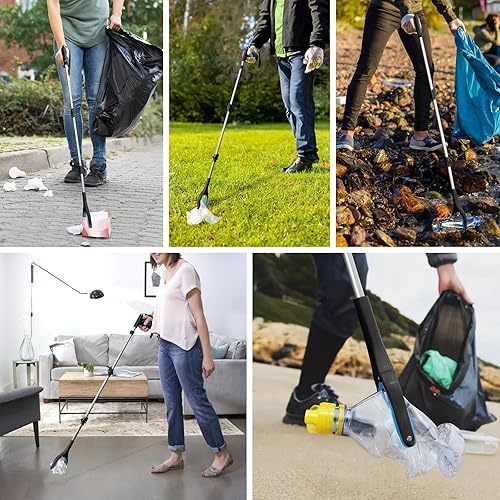 Miniatura 6 de Housolution Herramienta de agarre de alcance, agarradores extra largos de 43 pulgadas para ancianos, agarrador de garras de basura ligero y práctico